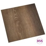 Vidaxl planches de plancher autoadhsives 55 pcs pvc 5, 11 m marron