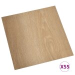 Vidaxl planches de plancher autoadhsives 55 pcs pvc 5, 11 m marron