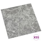 Vidaxl planches de plancher autoadhsives 55 pcs pvc 5, 11m gris bton