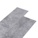 Vidaxl planches de plancher pvc 4, 46 m 3 mm autoadhsif gris ciment