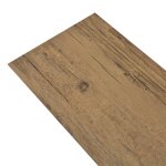 Vidaxl planche de plancher pvc 5, 26 m 2 mm marron noyer