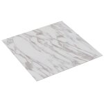 Vidaxl planche de plancher pvc autoadhsif 5, 11 m blanc marbre