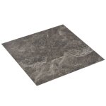 Vidaxl planche de plancher pvc autoadhsif 5, 11 m noir marbre