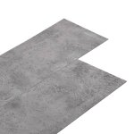 Vidaxl planche de plancher pvc autoadhsif 5, 21 m 2 mm marron ciment