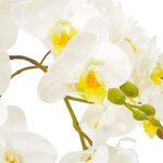 Vidaxl plante artificielle avec pot orchide blanc 60 cm