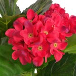 Vidaxl plante hortensia artificielle avec pot 60 cm rouge
