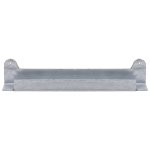 Vidaxl plaque de bute d'angle d'arrt de porte argent 310x40x37 mm