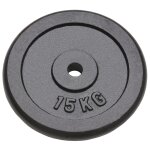 Vidaxl plaque de poids 2 pcs 2x15 kg fonte