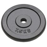 Vidaxl plaque de poids 4 pcs 4x7, 5 kg fonte