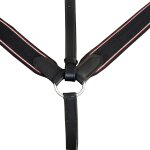 Vidaxl plastron martingale en cuir élastique réglable noir en poney Vidaxl plastron martingale en cuir élastique réglable noir en poney