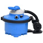 Vidaxl pompe de filtration  sable bleu et noir 385x620x432mm 200w 25l