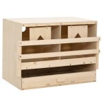 Vidaxl pondoir 2 compartiments 63x40x45 cm pinde solide