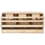 Vidaxl pondoir 3 compartiments 72x33x38 cm pinde solide