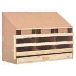 Vidaxl pondoir 3 compartiments 93x40x65 cm pinde solide
