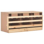Vidaxl pondoir 3 compartiments 96x40x45 cm pinde solide