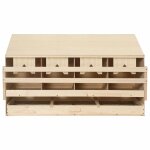 Vidaxl pondoir 4 compartiments 106x40x59 cm pinde solide