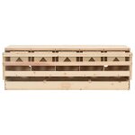 Vidaxl pondoir 5 compartiments 117x33x38 cm pinde solide