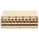 Vidaxl pondoir 5 compartiments 117x33x54 cm pinde solide