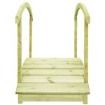 Vidaxl pont de jardin avec balustrade 170x74x105 cm pin imprgn