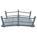 Vidaxl pont de jardin gris 140x60x56 cm bois de sapin massif