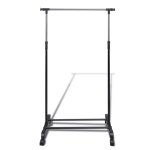 Vidaxl port - manteau rglable 4 roulettes 1 rail d'accrochage