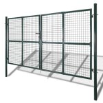 Vidaxl portail de clture en grillage galvanise 289 x 175 cm / 306 x 225 cm