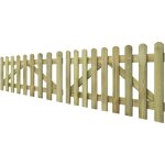 Vidaxl portail de clôture à piquets 2 pcs bois imprégné 300x80 cm Vidaxl portail de clôture à piquets 2 pcs bois imprégné 300x80 cm