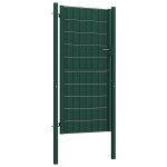Vidaxl portail de clture pvc et acier 100x164 cm vert