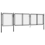 Vidaxl portail de jardin acier 100x395 cm anthracite Vidaxl portail de jardin acier 100x395 cm anthracite