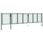 Vidaxl portail de jardin acier 100x495 cm vert Vidaxl portail de jardin acier 100x495 cm vert