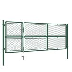 Vidaxl portail de jardin acier 125x350 cm vert Vidaxl portail de jardin acier 125x350 cm vert
