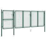 Vidaxl portail de jardin acier 125x395 cm vert Vidaxl portail de jardin acier 125x395 cm vert