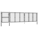 Vidaxl portail de jardin acier 125x495 cm anthracite Vidaxl portail de jardin acier 125x495 cm anthracite