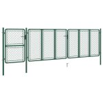 Vidaxl portail de jardin acier 125x495 cm vert Vidaxl portail de jardin acier 125x495 cm vert
