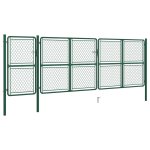 Vidaxl portail de jardin acier 150x495 cm vert Vidaxl portail de jardin acier 150x495 cm vert