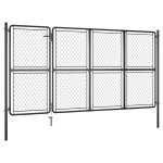 Vidaxl portail de jardin acier 175x350 cm anthracite Vidaxl portail de jardin acier 175x350 cm anthracite