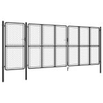 Vidaxl portail de jardin acier 175x495 cm anthracite Vidaxl portail de jardin acier 175x495 cm anthracite