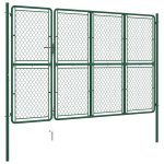 Vidaxl portail de jardin acier 200x350 cm vert Vidaxl portail de jardin acier 200x350 cm vert