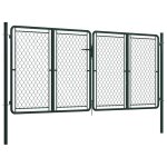 Vidaxl portail de jardin acier 300 x 125 cm vert Vidaxl portail de jardin acier 300 x 125 cm vert