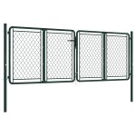 Vidaxl portail de jardin acier 300 x 75 cm vert Vidaxl portail de jardin acier 300 x 75 cm vert