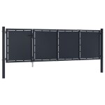 Vidaxl portail de jardin acier 350 x 75 cm anthracite