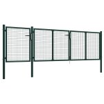 Vidaxl portail de jardin acier 400 x 100 cm vert Vidaxl portail de jardin acier 400 x 100 cm vert