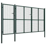 Vidaxl portail de jardin acier 400 x 175 cm vert Vidaxl portail de jardin acier 400 x 175 cm vert