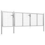 Vidaxl portail de jardin acier 400 x 75 cm argent�