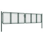 Vidaxl portail de jardin acier 400 x 75 cm vert Vidaxl portail de jardin acier 400 x 75 cm vert