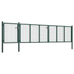 Vidaxl portail de jardin acier 500 x 100 cm vert Vidaxl portail de jardin acier 500 x 100 cm vert