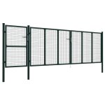 Vidaxl portail de jardin acier 500 x 125 cm vert Vidaxl portail de jardin acier 500 x 125 cm vert