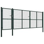 Vidaxl portail de jardin acier 500 x 150 cm vert Vidaxl portail de jardin acier 500 x 150 cm vert