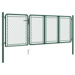 Vidaxl portail de jardin acier 75x350 cm vert Vidaxl portail de jardin acier 75x350 cm vert