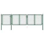 Vidaxl portail de jardin acier 75x395 cm vert Vidaxl portail de jardin acier 75x395 cm vert
